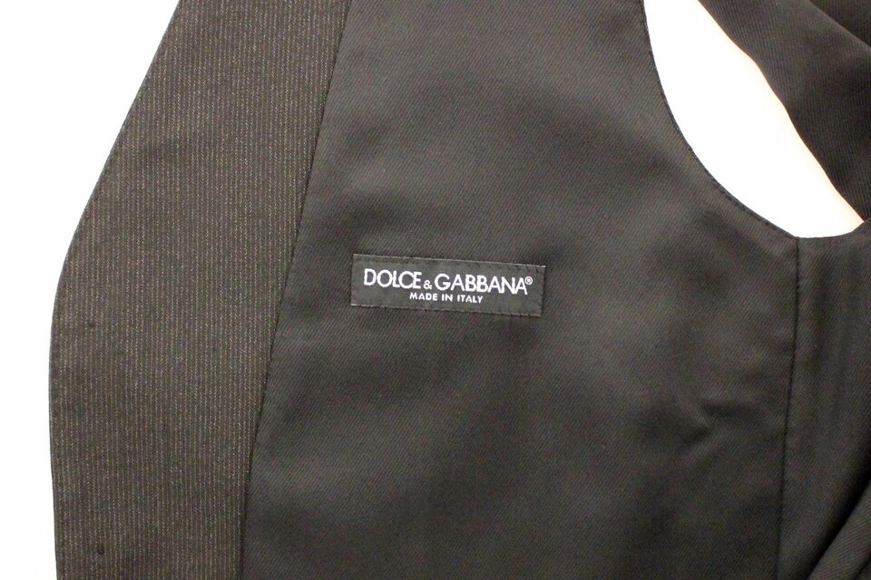 Dolce & Gabbana Gray Wool Stretch Dress Vest Jacket Blazer by Dolce & Gabbana
