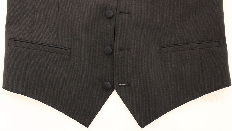 Dolce & Gabbana Gray Wool Stretch Dress Vest Jacket Blazer by Dolce & Gabbana
