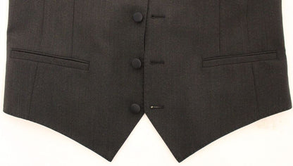 Dolce & Gabbana Gray Wool Stretch Dress Vest Jacket Blazer by Dolce & Gabbana