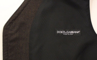 Dolce &amp; Gabbana - Gilet élégant en coton mélangé marron