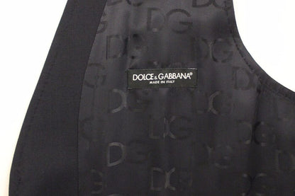 Dolce &amp; Gabbana Élégant gilet en coton stretch bleu