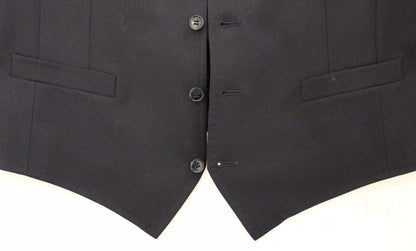 Dolce &amp; Gabbana Élégant gilet en coton stretch bleu