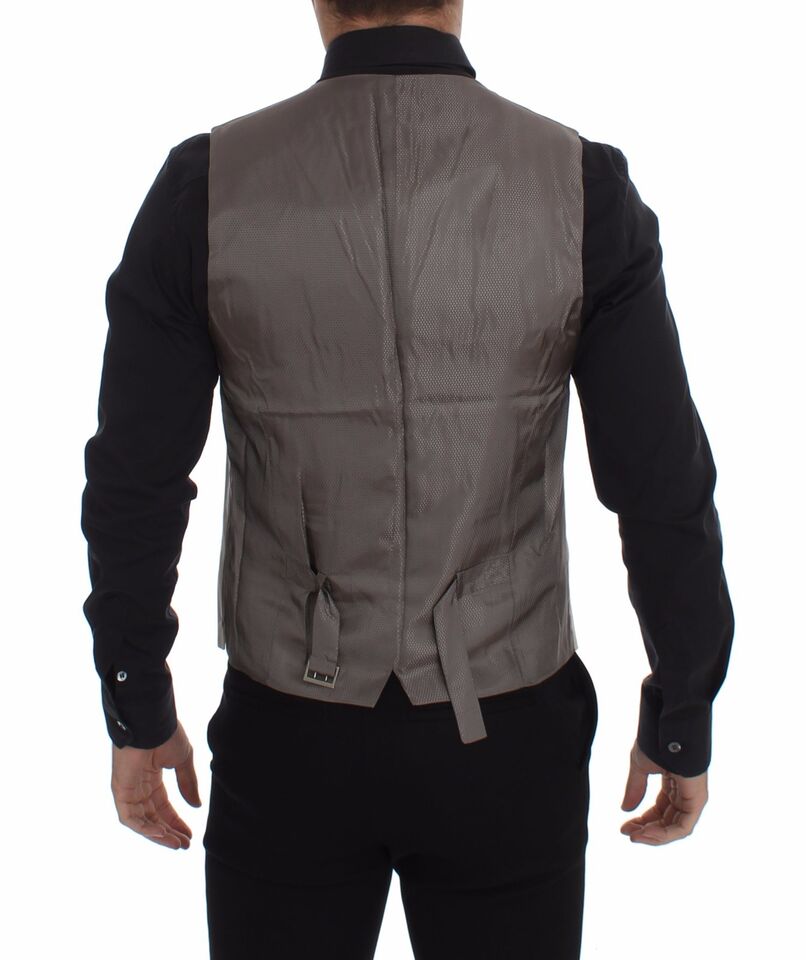 Dolce &amp; Gabbana - Élégant gilet en coton mélangé beige