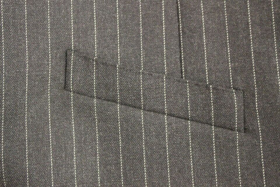 Dolce &amp; Gabbana Gray Striped Wool Logo Vest Gilet Weste