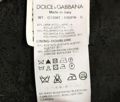 Dolce &amp; Gabbana Élégant gilet à rayures noires à boutonnage simple