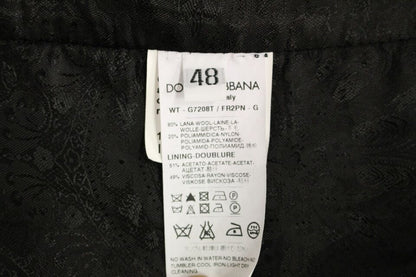 Dolce &amp; Gabbana Élégant gilet à rayures noires à boutonnage simple