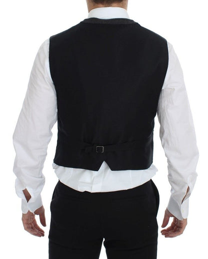 Dolce & Gabbana Gray Wool Blend Logo Vest Gilet Weste by Dolce & Gabbana