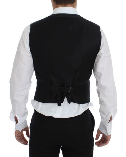 Dolce &amp; Gabbana Élégant gilet en laine mélangée grise