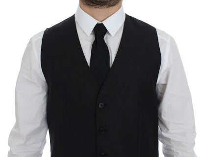 Dolce &amp; Gabbana Élégant gilet en laine mélangée grise