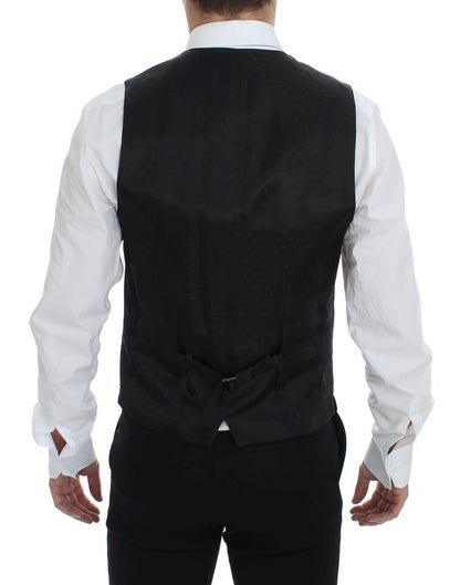 Dolce &amp; Gabbana - Gilet élégant en laine noire pour robe de soirée