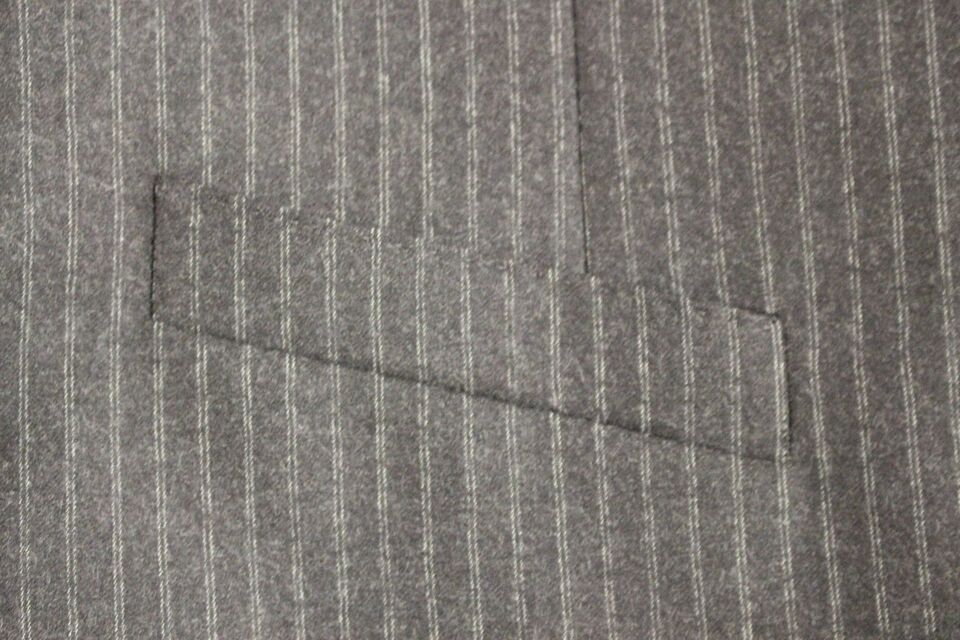 Dolce &amp; Gabbana Gray Striped Wool Single Breasted Cardigan