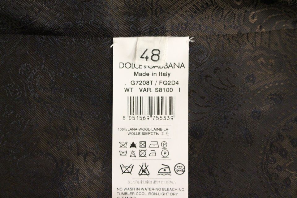 Dolce &amp; Gabbana Brown Check Wool Single Breasted Cardigan