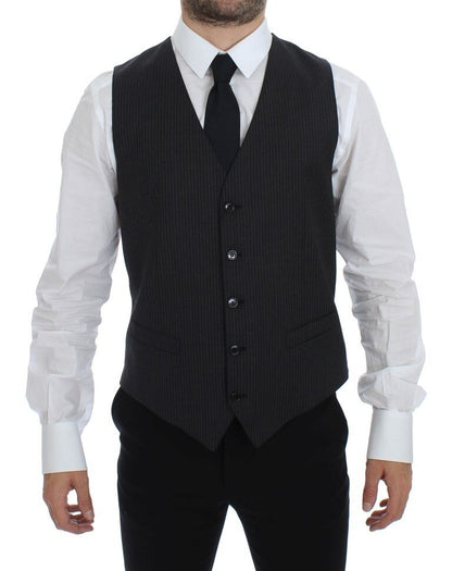 Dolce &amp; Gabbana - Robe gilet élégante à rayures grises