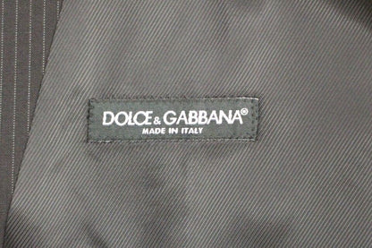 Dolce &amp; Gabbana Élégant gilet en laine à rayures noires