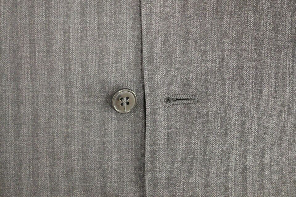Dolce &amp; Gabbana Gray Striped Wool Single Breasted Cardigan