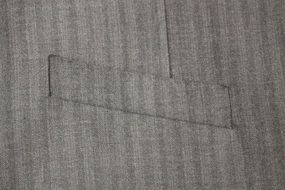 Dolce &amp; Gabbana Gray Striped Wool Single Breasted Cardigan