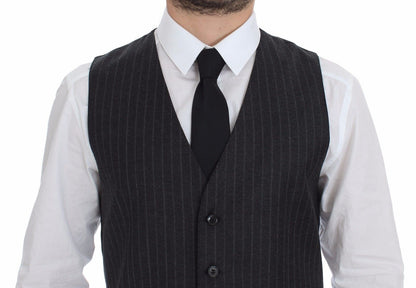 Dolce &amp; Gabbana - Robe gilet élégante à rayures grises
