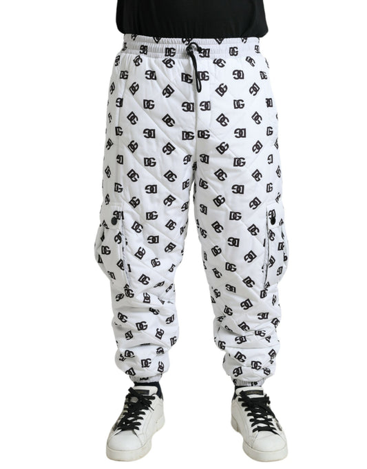 Dolce & Gabbana White Logo DG Print Men Jogger Sweatpants Pants by Dolce & Gabbana