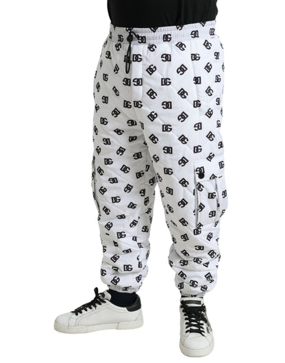 Dolce & Gabbana White Logo DG Print Men Jogger Sweatpants Pants by Dolce & Gabbana