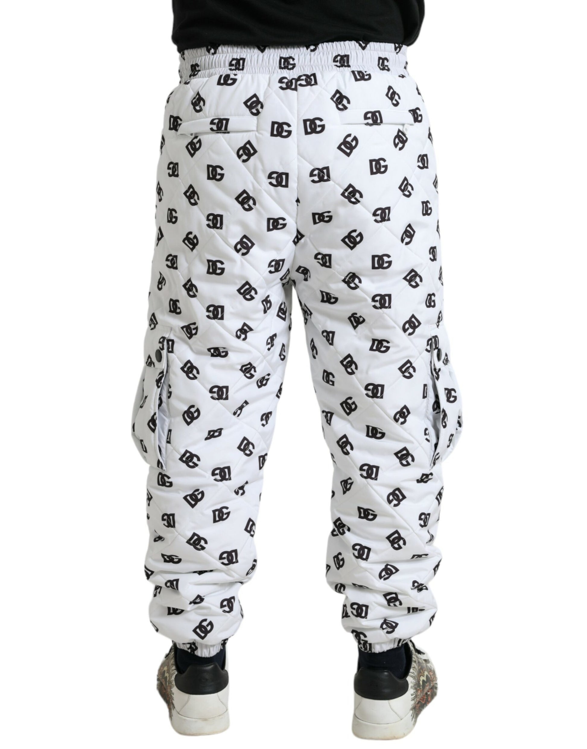 Dolce & Gabbana White Logo DG Print Men Jogger Sweatpants Pants by Dolce & Gabbana