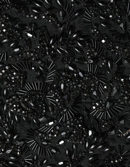 Jupe de défilé noire ornée de cristaux Dolce &amp; Gabbana