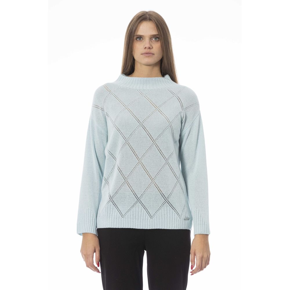 Baldinini Trend Light Blue Wool Women Sweater by Baldinini Trend