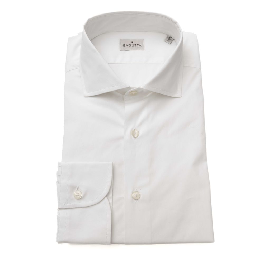 Bagutta White Cotton Men Shirt by Bagutta
