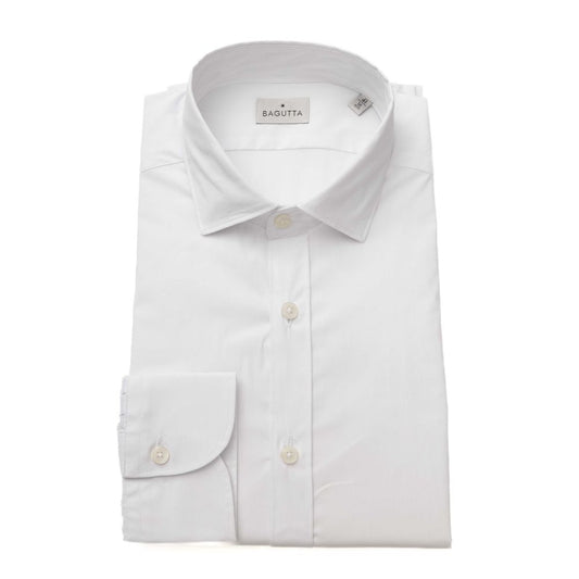 Bagutta White Cotton Men's Shirt by Bagutta
