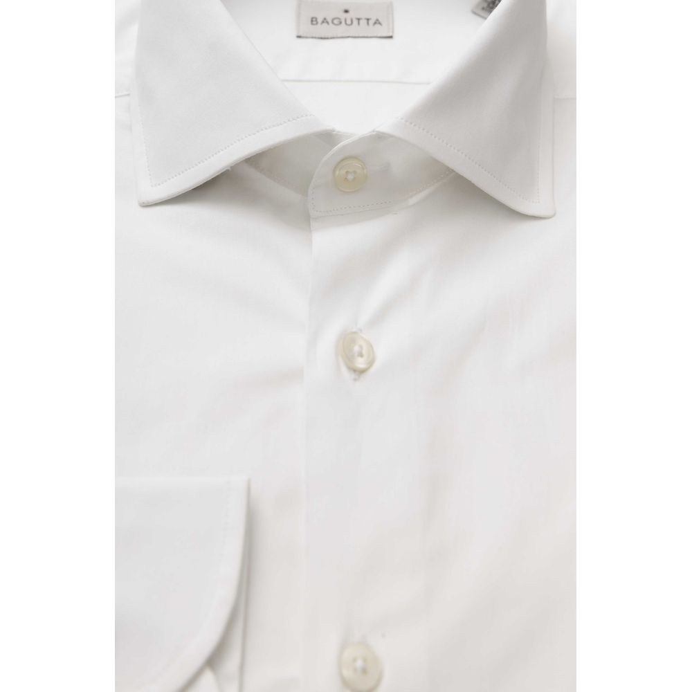 Bagutta White Cotton Men Shirt by Bagutta