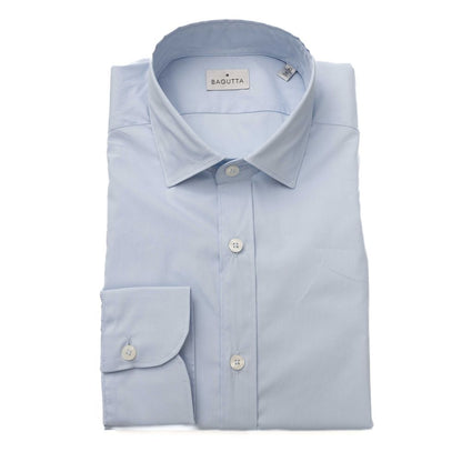 Bagutta Light Blue Cotton Men Shirt by Bagutta