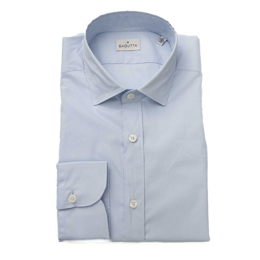 Bagutta Light Blue Cotton Men Shirt by Bagutta