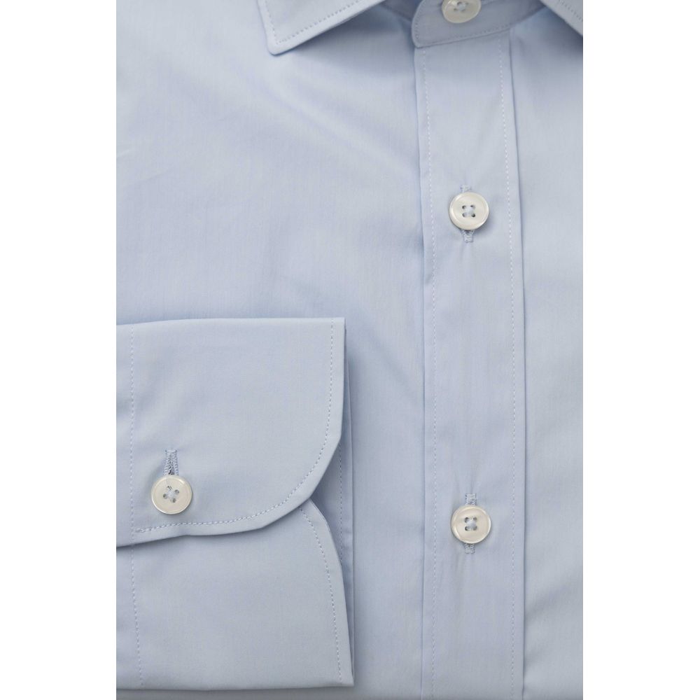 Bagutta Light Blue Cotton Men Shirt by Bagutta