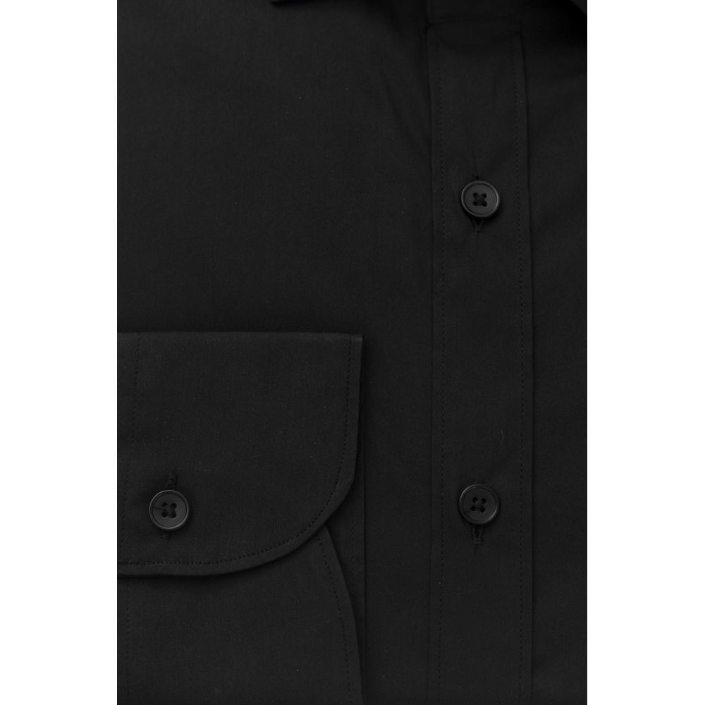 Bagutta Black Cotton Men Shirt by Bagutta