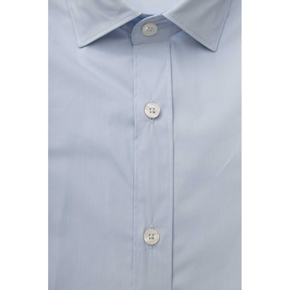 Bagutta Light Blue Cotton Men Shirt by Bagutta