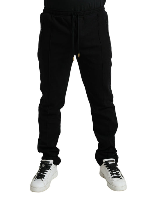 Dolce & Gabbana Black Cotton Blend Jogger Sweatpants Pants by Dolce & Gabbana