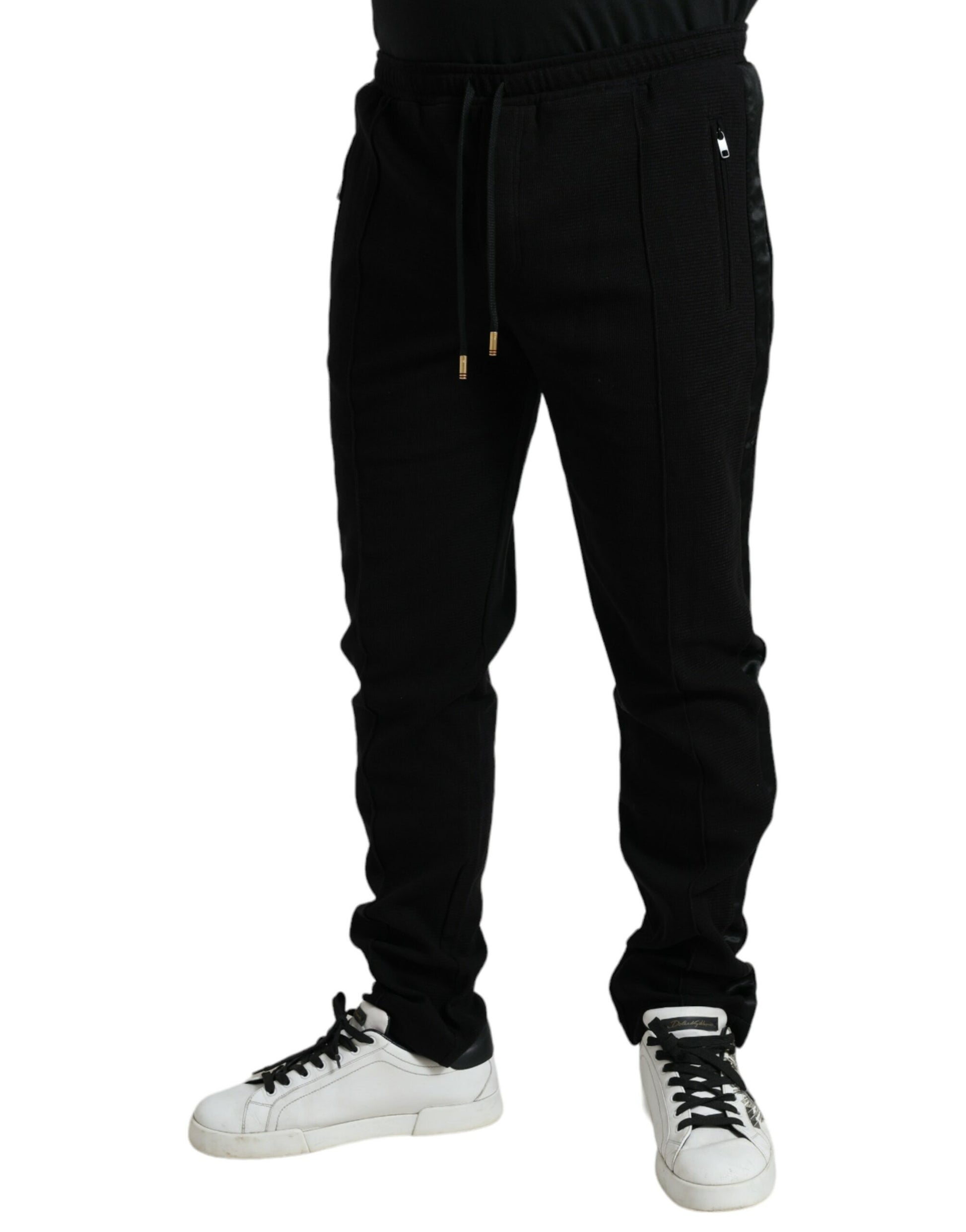 Dolce & Gabbana Black Cotton Blend Jogger Sweatpants Pants by Dolce & Gabbana