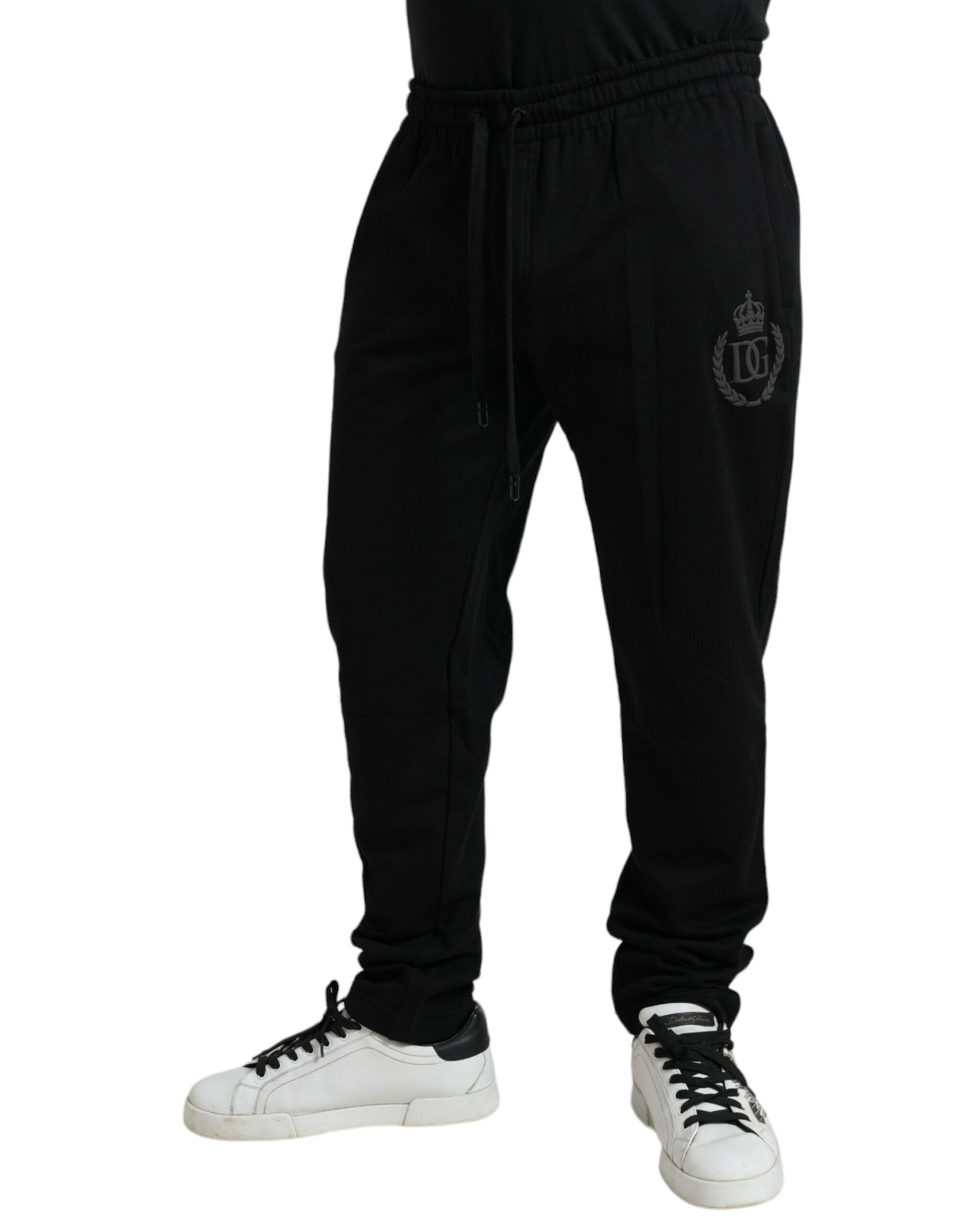 Dolce & Gabbana Black Cotton Logo Jogger Men Sweatpants Pants by Dolce & Gabbana