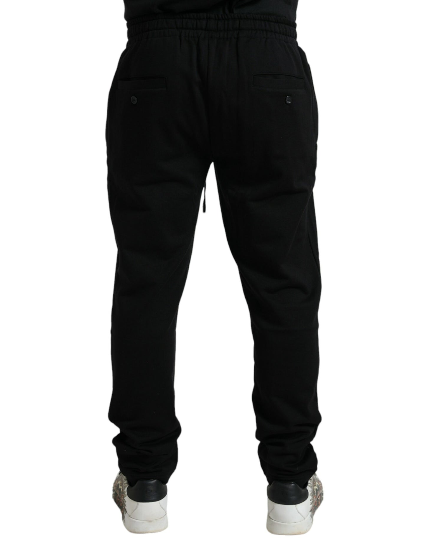 Dolce & Gabbana Black Cotton Logo Jogger Men Sweatpants Pants by Dolce & Gabbana