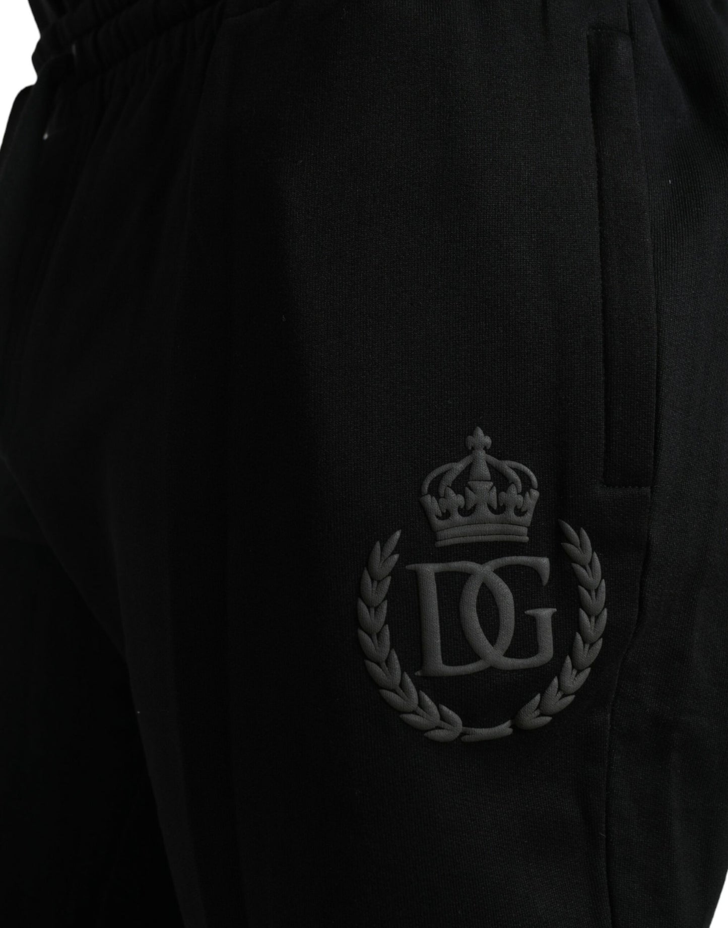 Dolce & Gabbana Black Cotton Logo Jogger Men Sweatpants Pants by Dolce & Gabbana