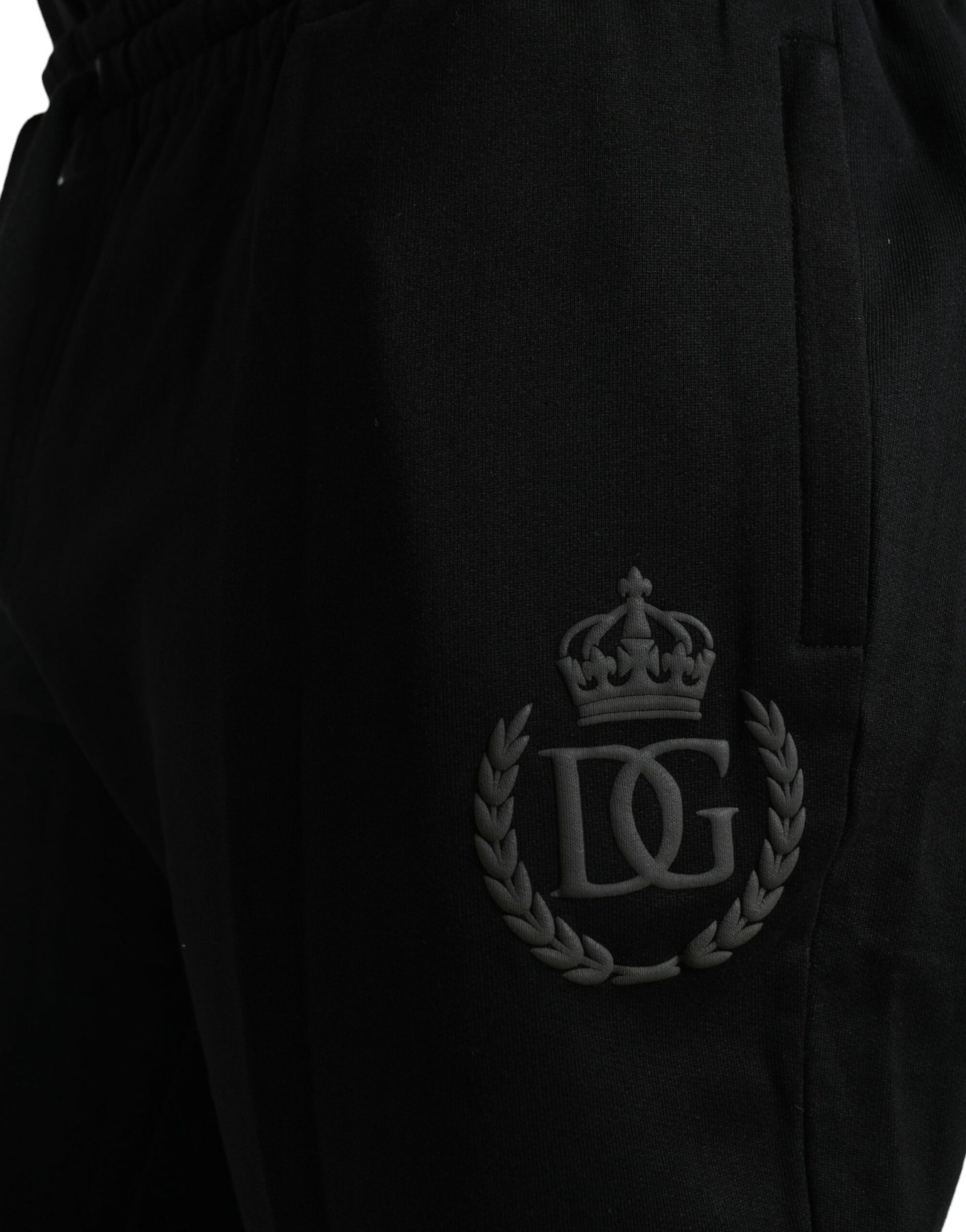 Dolce & Gabbana Black Cotton Logo Jogger Men Sweatpants Pants by Dolce & Gabbana