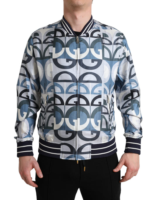 Blouson aviateur en soie multicolore Dolce &amp; Gabbana - Élégance classique