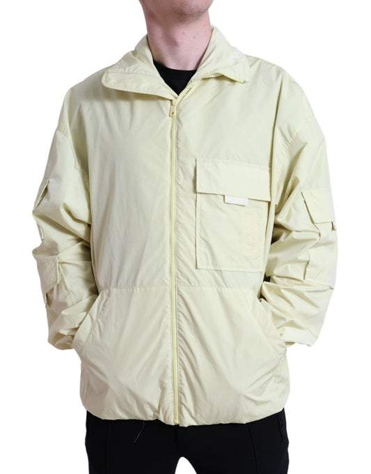Dolce &amp; Gabbana Élégante veste coupe-vent jaune