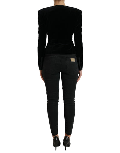 Blazer élégant croisé en coton et soie Dolce &amp; Gabbana