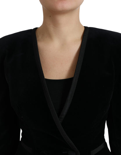 Blazer élégant croisé en coton et soie Dolce &amp; Gabbana