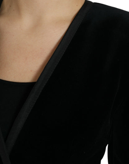 Blazer élégant croisé en coton et soie Dolce &amp; Gabbana