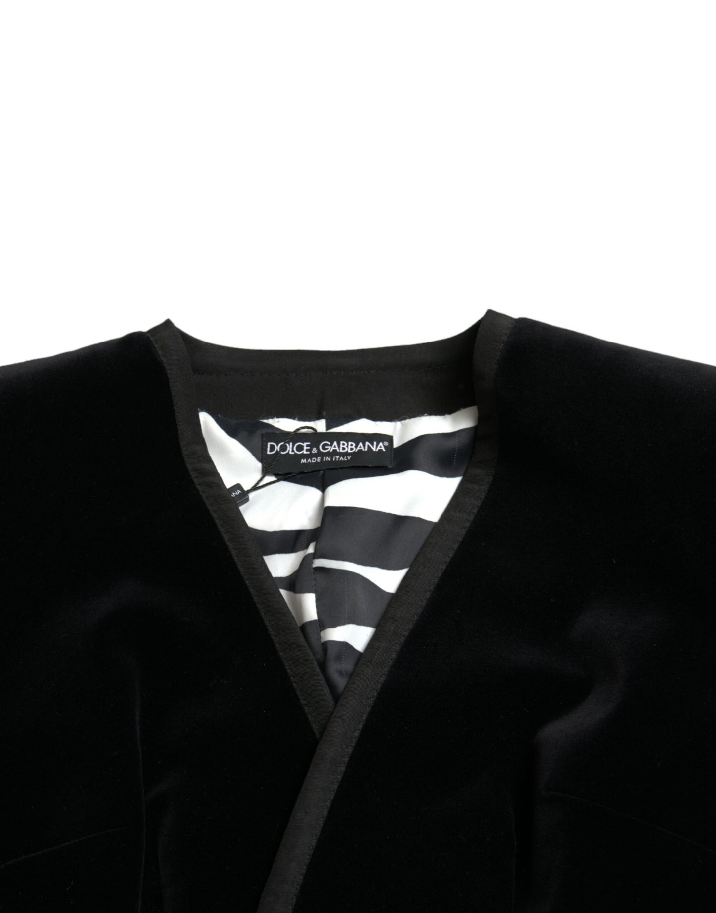 Blazer élégant croisé en coton et soie Dolce &amp; Gabbana