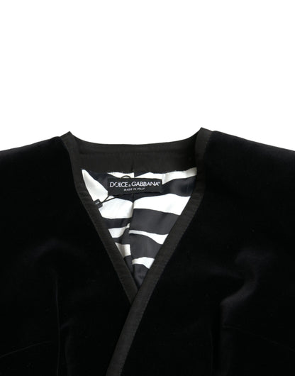 Blazer élégant croisé en coton et soie Dolce &amp; Gabbana