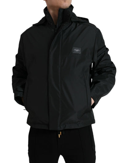 Veste coupe-vent noire élégante Dolce &amp; Gabbana