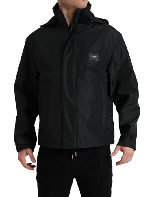 Veste coupe-vent noire élégante Dolce &amp; Gabbana
