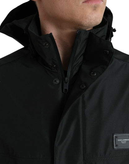 Veste coupe-vent noire élégante Dolce &amp; Gabbana